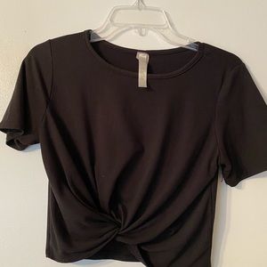 Black crop top with knot